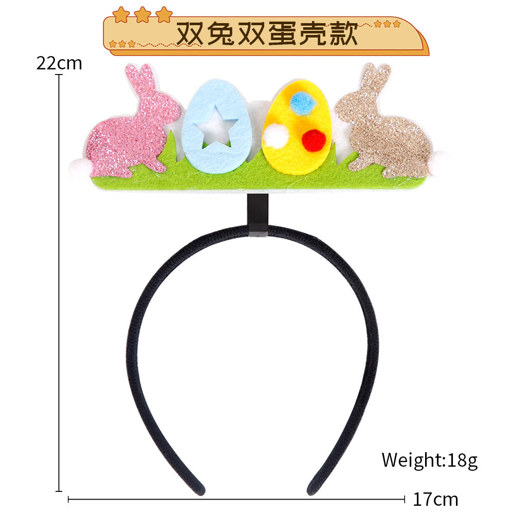 Diadema plástica al por mayor de los niños del conejito del huevo de la historieta de la decoración de Pascua
