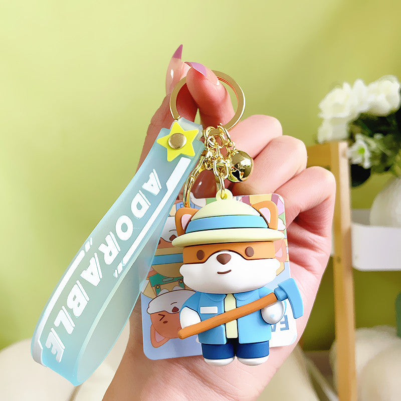 Llavero lindo del zorro de la granja del PVC al por mayor