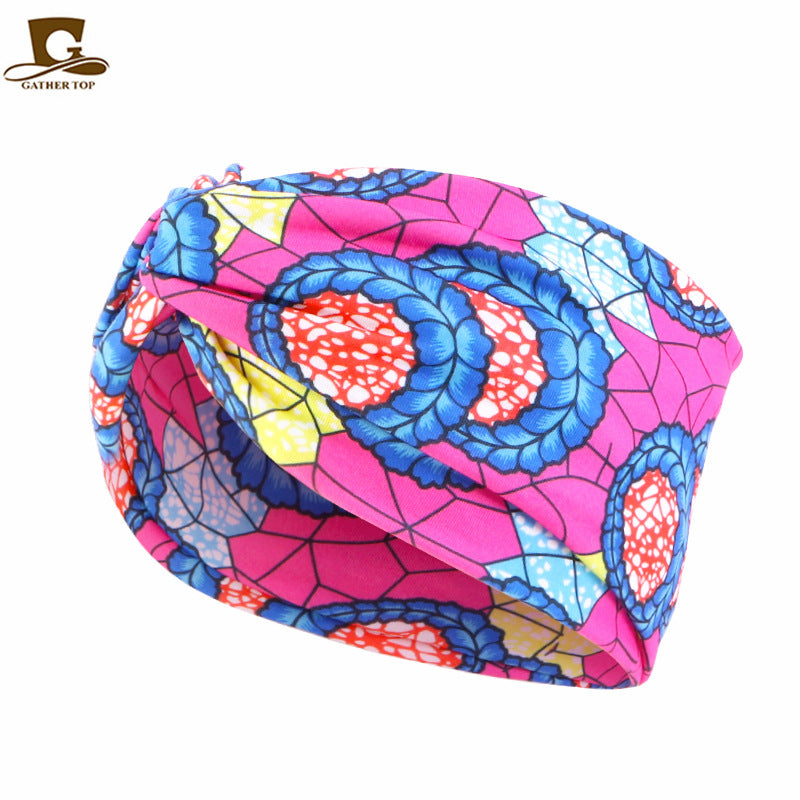 Wholesale Printed Cross Cloth Headband
