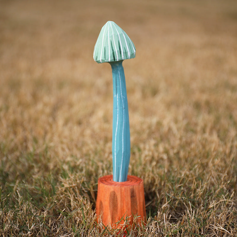 Bolígrafo de hongo tallado en madera hecho a mano al por mayor