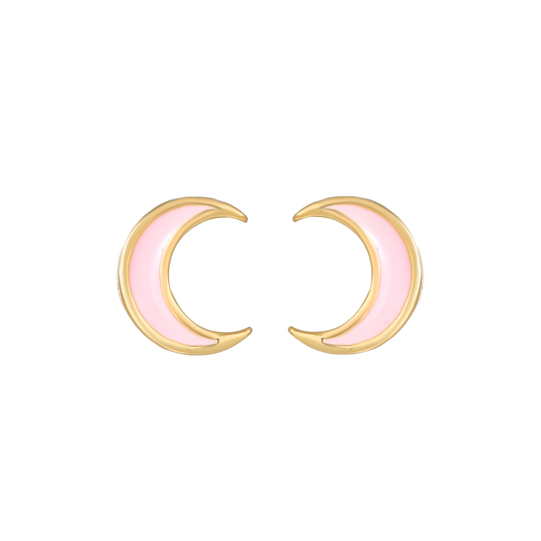 Wholesale Pink Zircon Heart 18k Earrings Copper