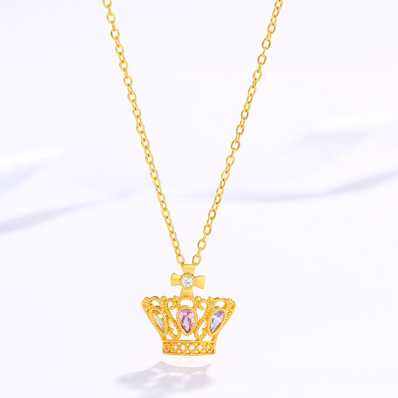 Wholesale Gold Plated Crown Alloy Necklace