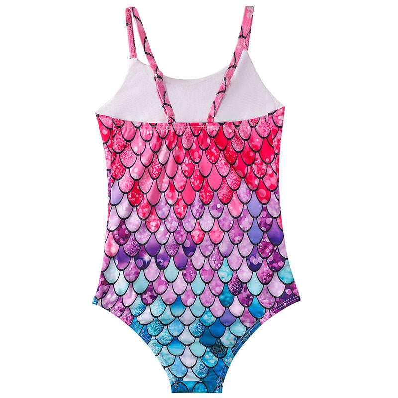 Wholesale Kids Mermaid One Piece Polyester Swimwear