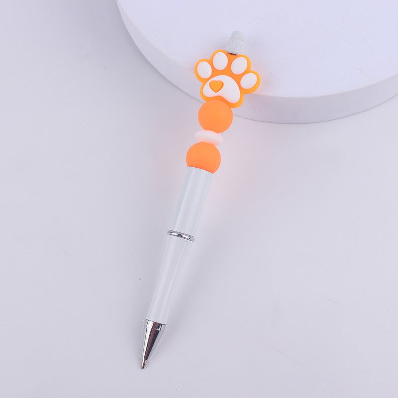 Wholesale Handmade Bead Pen Cartoon Dog Paw Silicone Ballpoint Pen