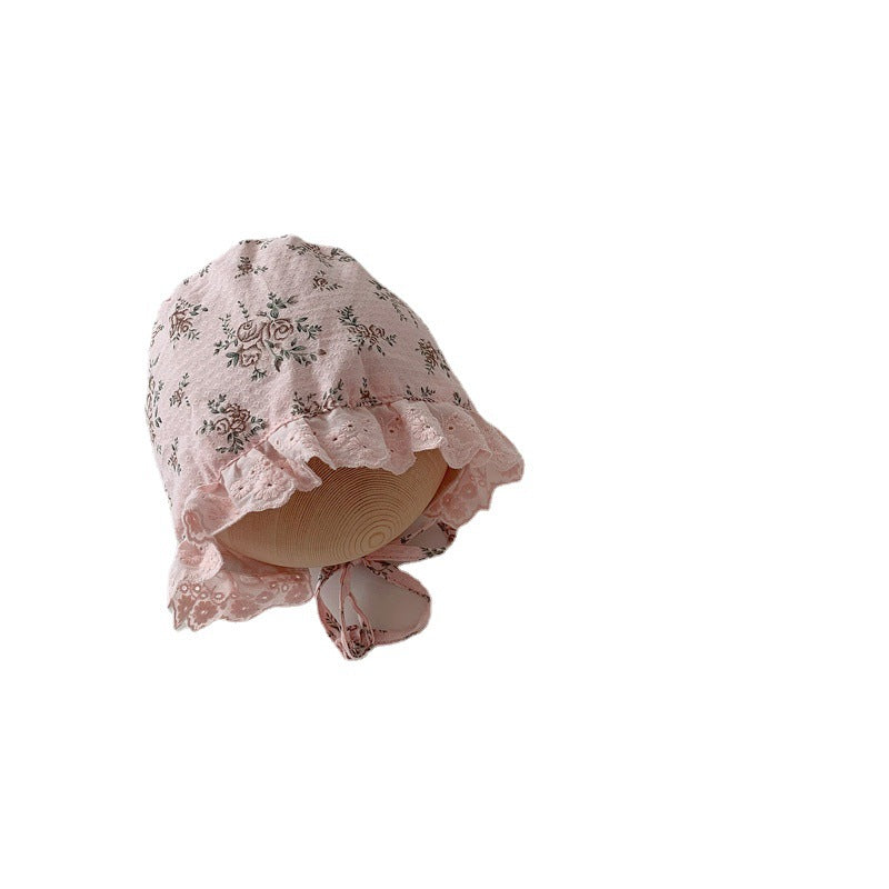 Wholesale Cotton Girls Princess Lace Floral Hat