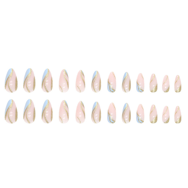 Wholesale Ripple Glitter Resin Nail Stickers