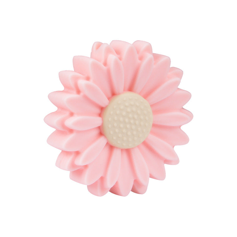 Venta al por mayor Daisy Flower Beads Food Grade DIY Beads Silicona 10pcs