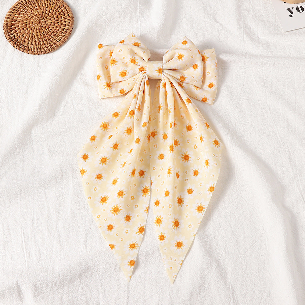 Wholesale Small Floral Ribbon Fabric Hair Clips