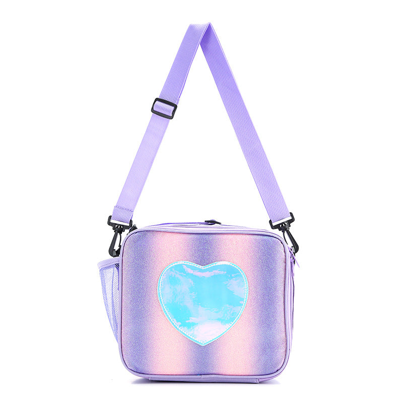 Wholesale Polyester Rainbow Laser Insulation Lunch Bag