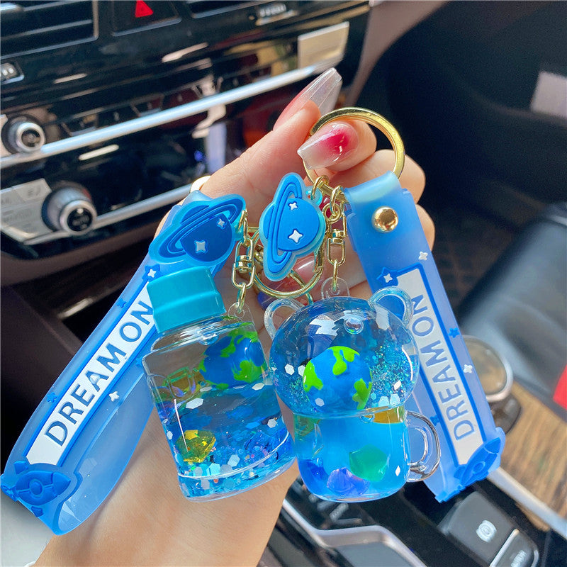 Luminoso acrílico al por mayor en aceite Earth Botella de botella flotante