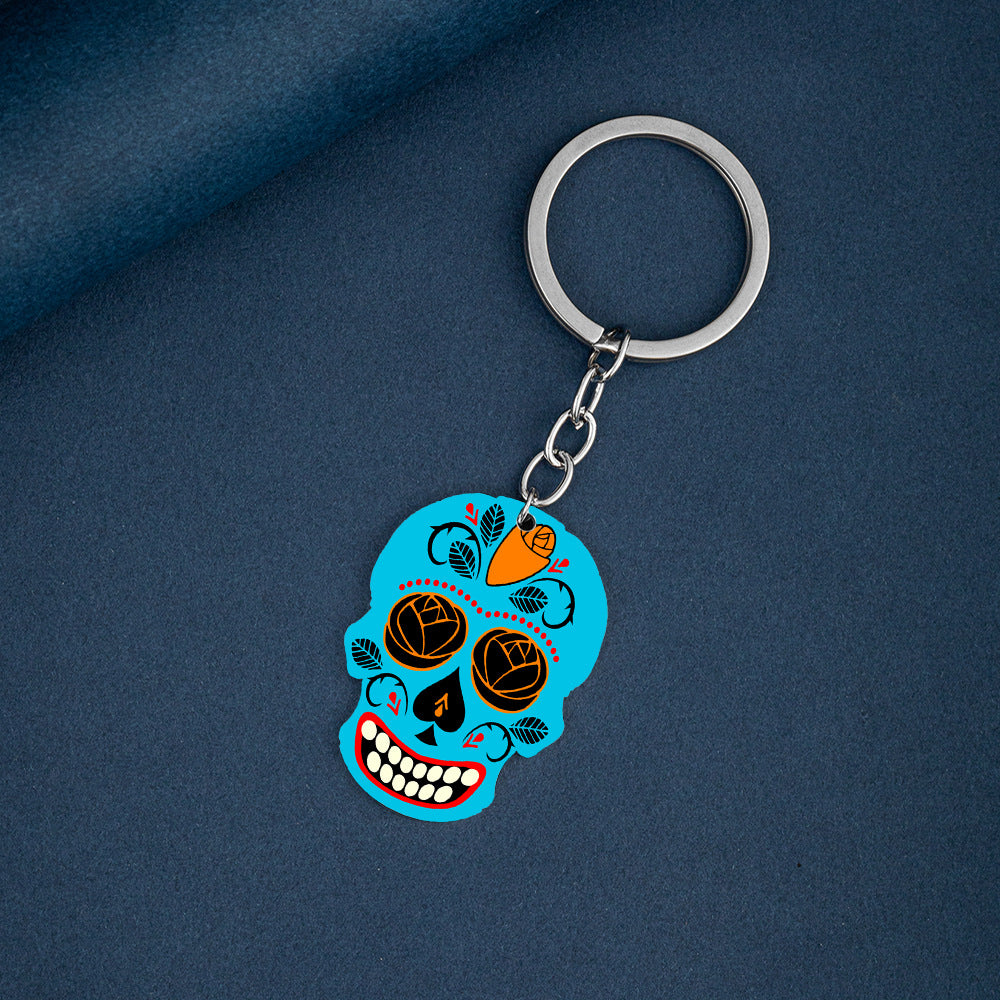 Wholesale Stainless Steel Skull Keychain