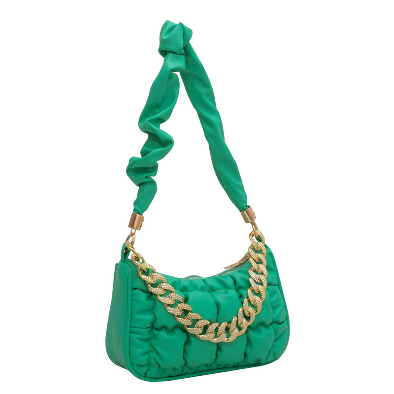 Wholesale Pleated Chain PU Shoulder Bag