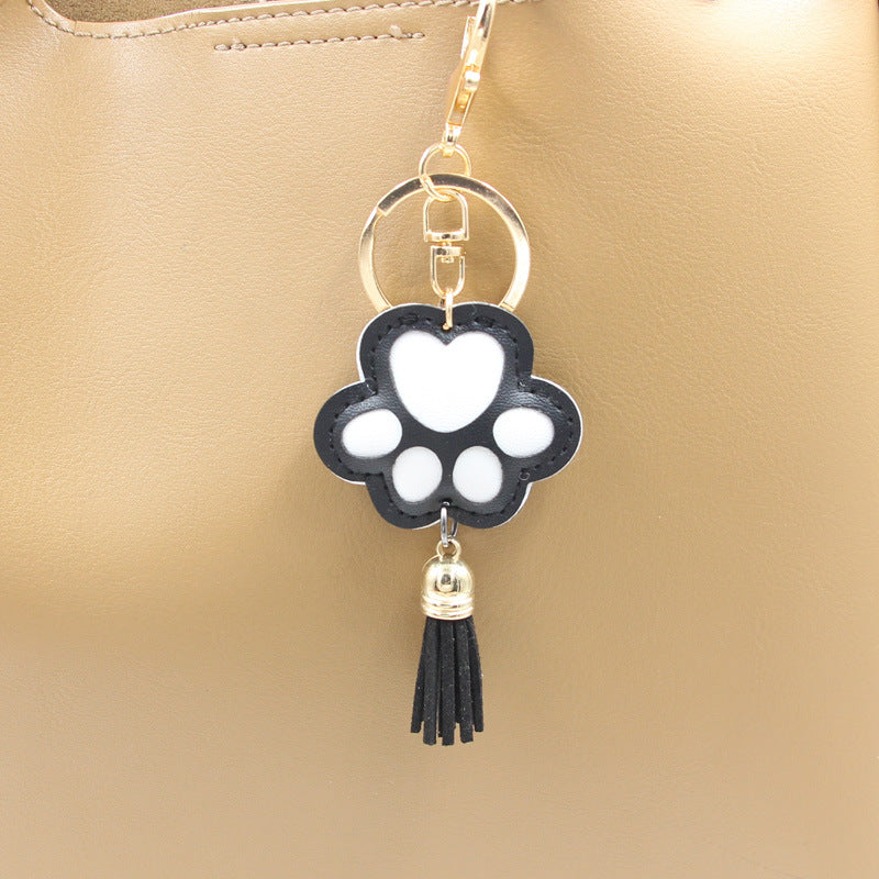 Wholesale PU Tassel Dog Claw KeyChain