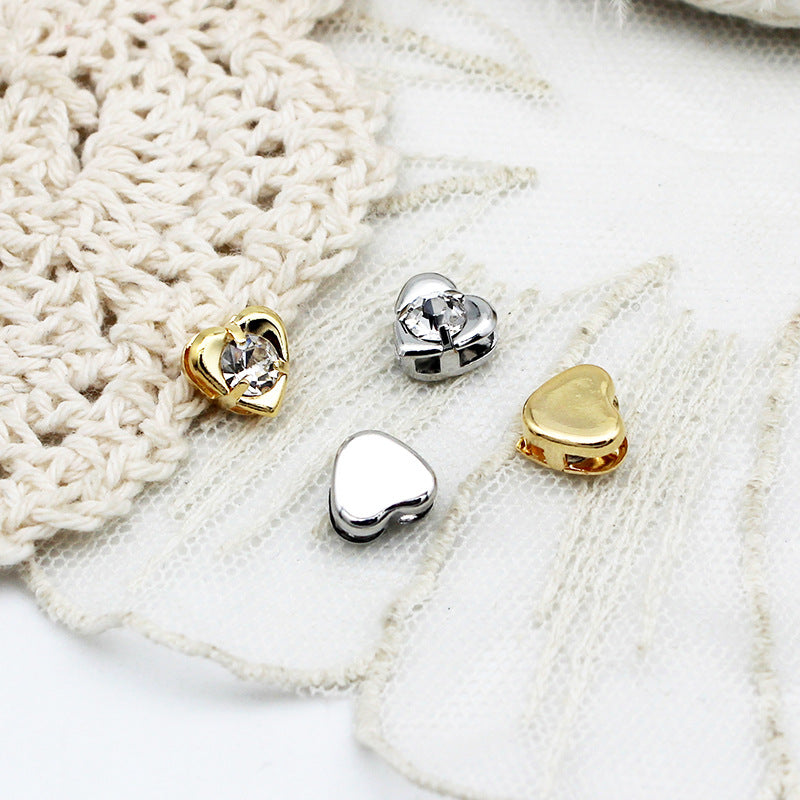 卸売銅 18 k リアルゴールドネックレスイヤリングブレスレット DIY 素材ジュエリー幾何学的な愛のジルコンペンダント