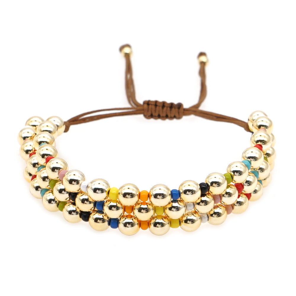 Wholesale Bohemian Ethnic Eyes Glass Bracelet