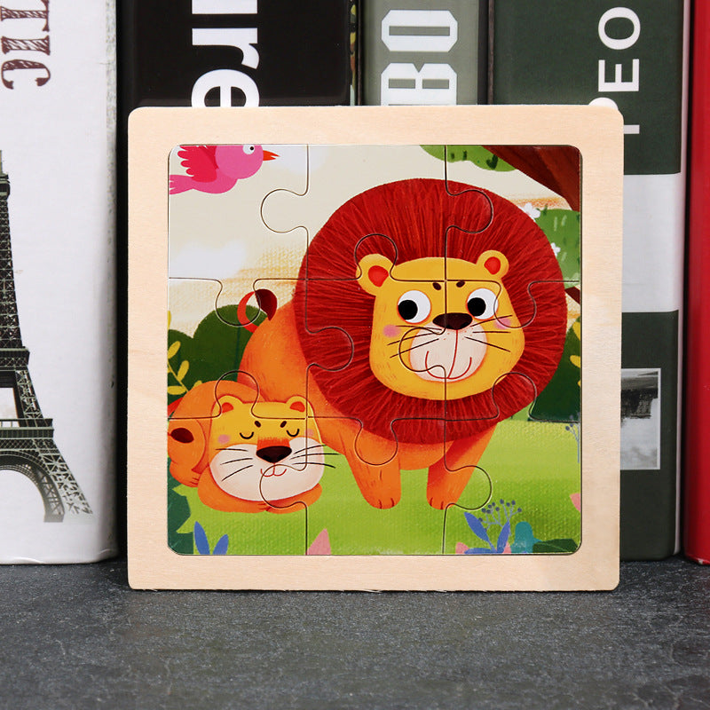 Wholesale Cartoon Animal Jigsaw Puzzle Wooden TOY