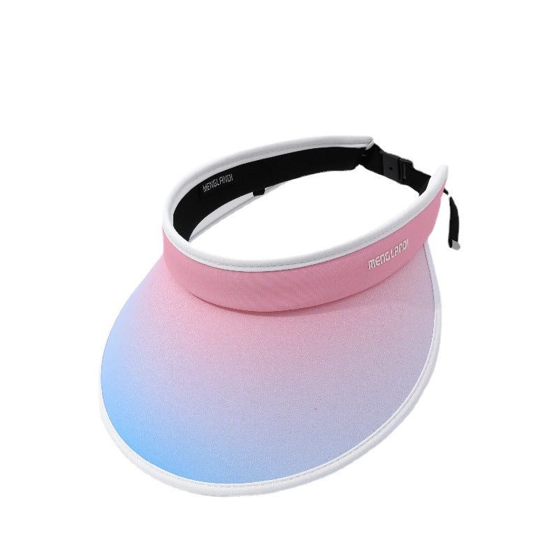 Visor de cinta de gradiente de algodón para niños al por mayor Sombrero vacío