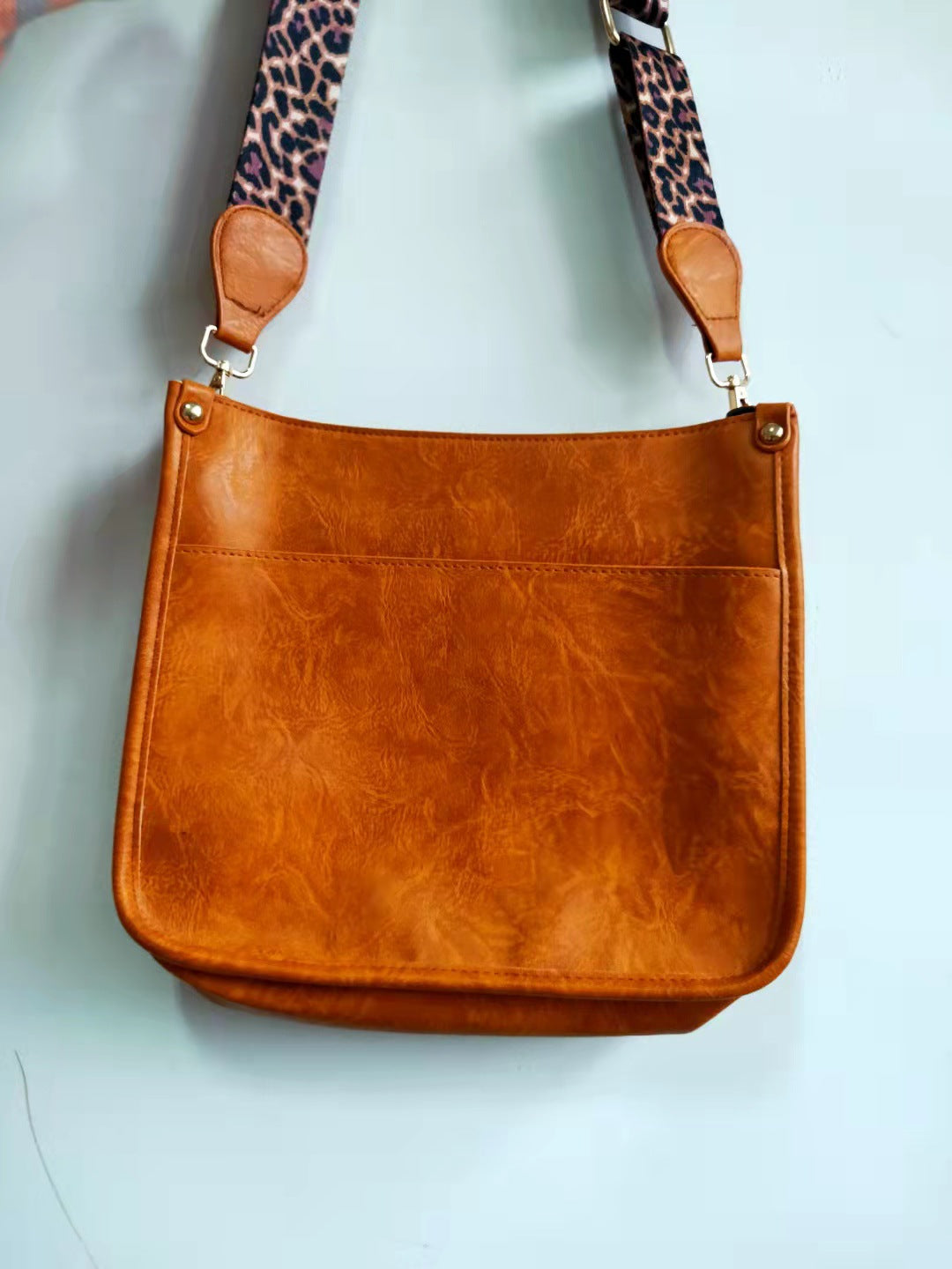 Wholesale Western Style Leopard Pattern Shoulder Strap PU Vintage Tote Bag Single Shoulder Bag Crossbody Bag