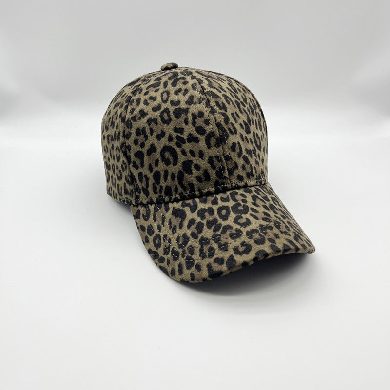Wholesale German Fleece Leopard Print Thermal Baseball Cap