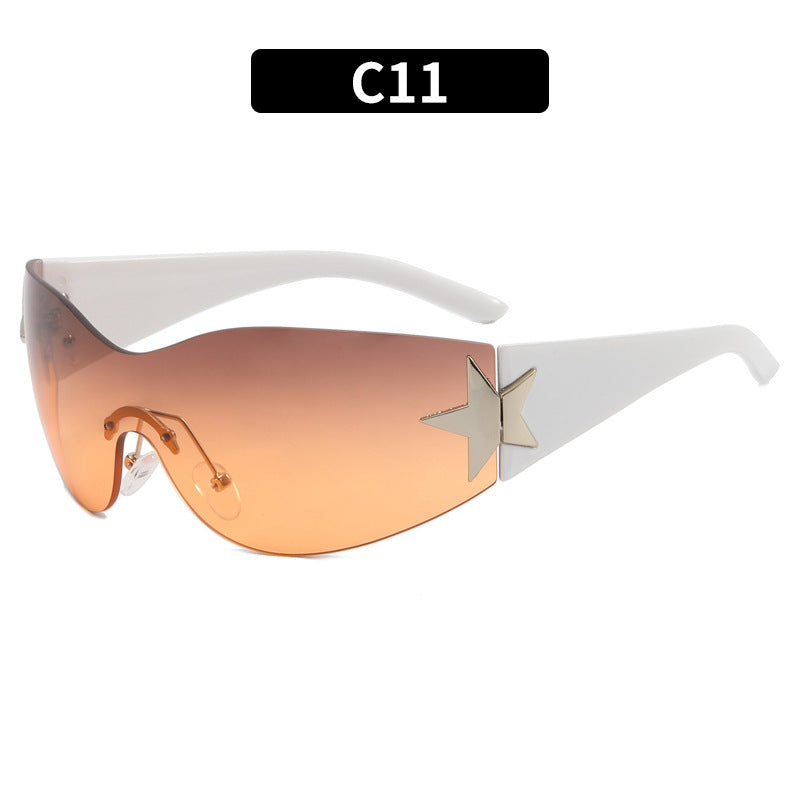 Wholesale PC All-in-one Frameless Five-pointed Star Sunglasses