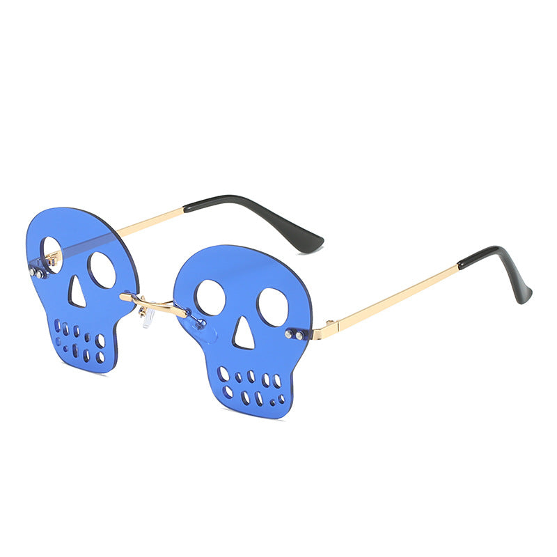 Wholesale Frameless Skull PC Sunglasses