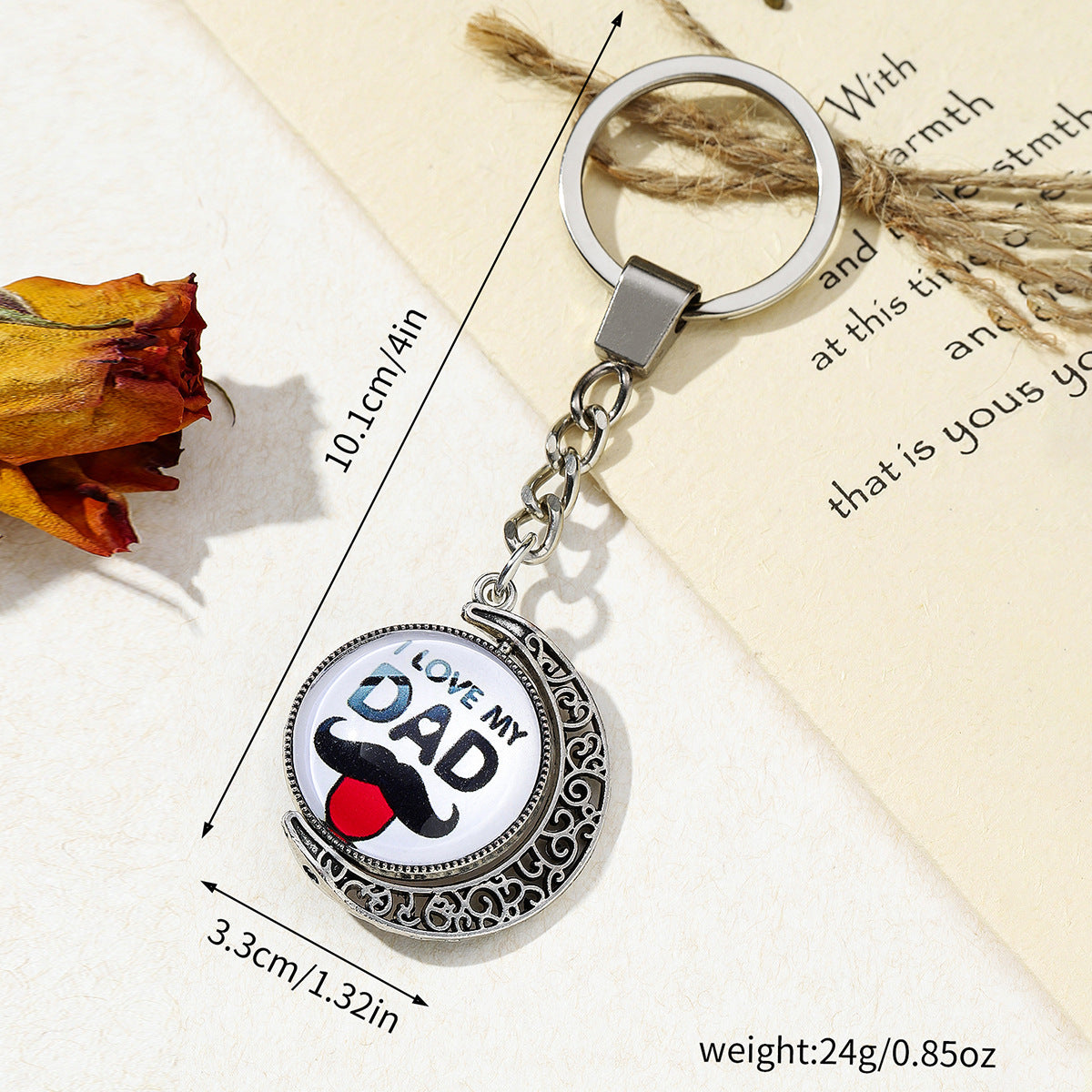 Keychains de metal de regalo del Día del Padre al por mayor