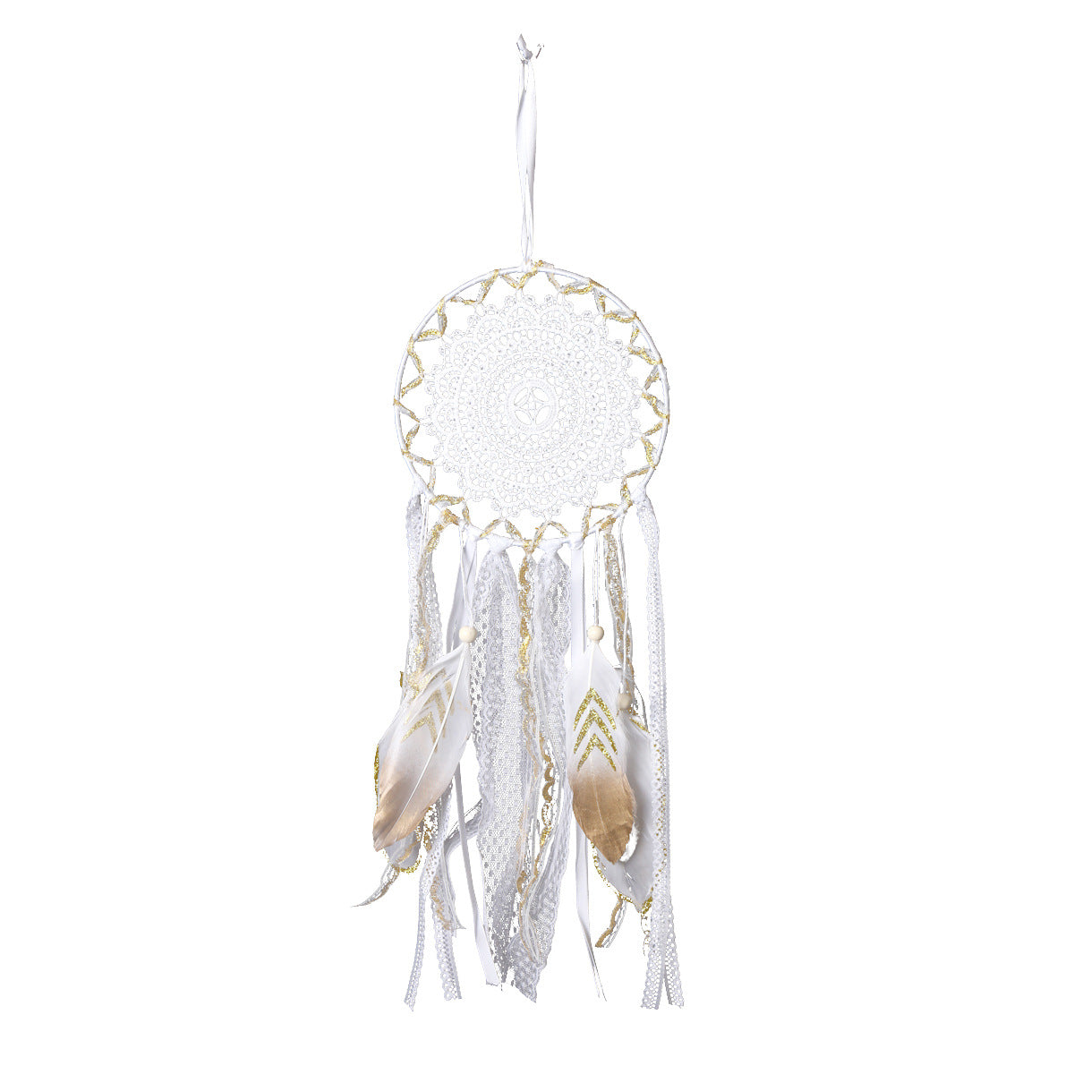 Wholesale Golden Feather Lace Home Dream Catcher
