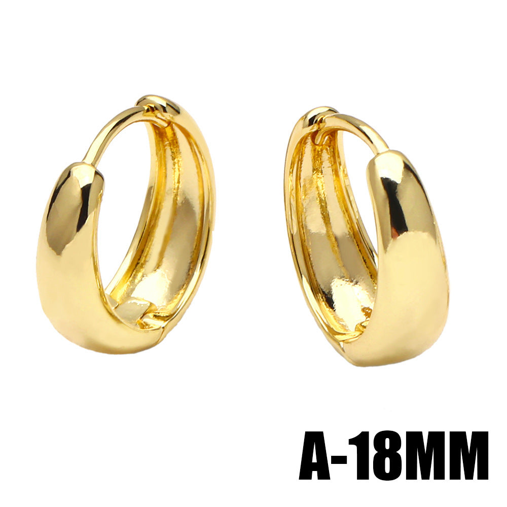 Wholesale Zircon Copper Hoop Earrings