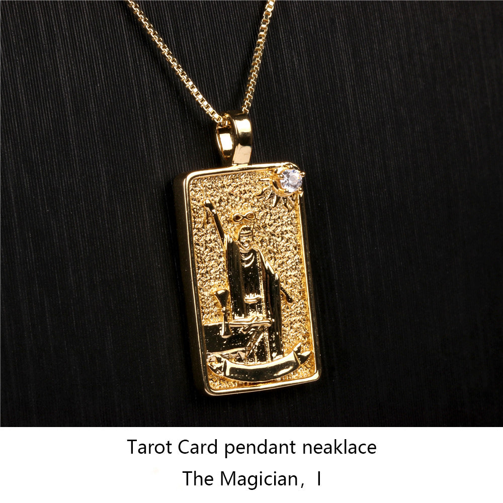 Wholesale Solomon Tarot Pendant Copper Necklace Set