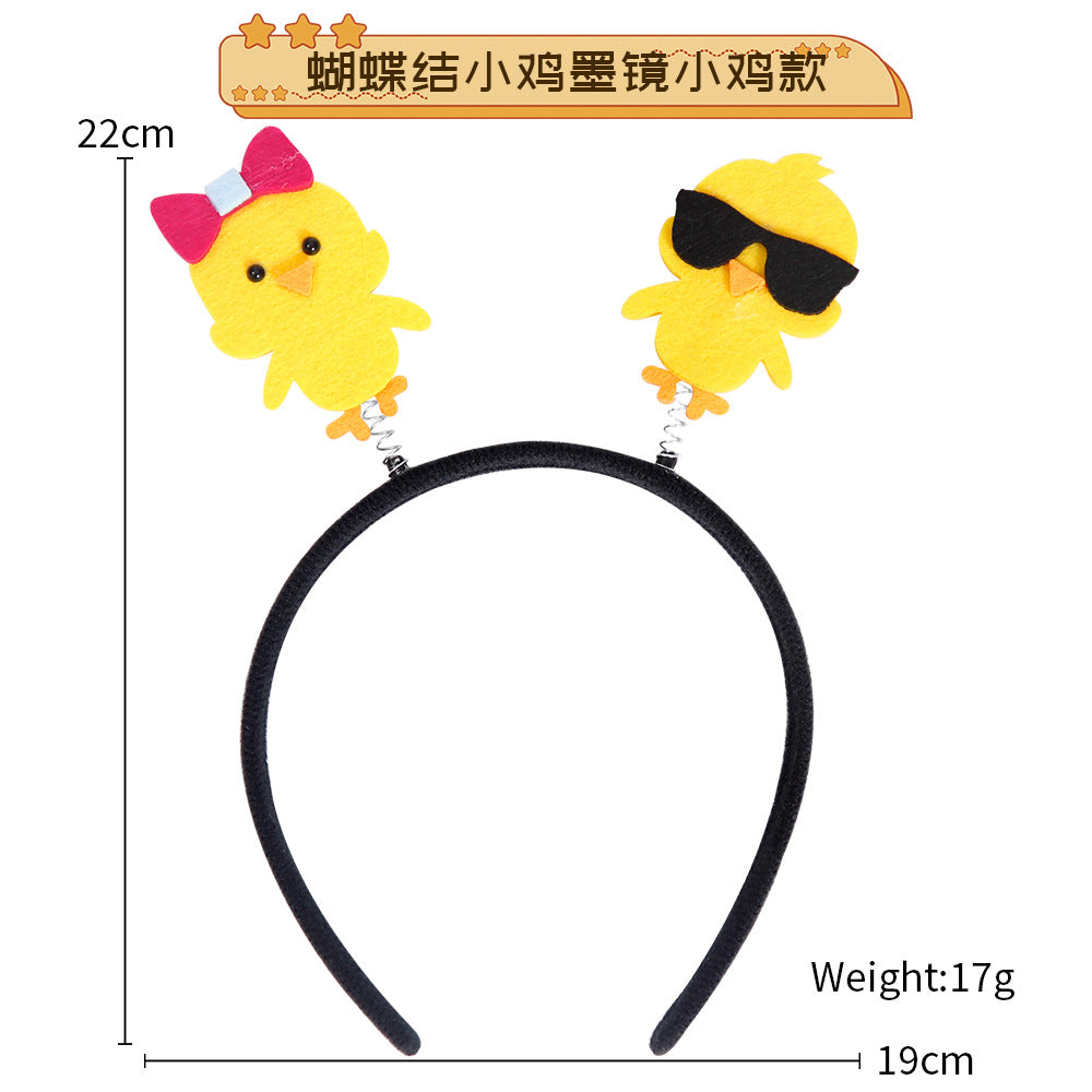 Diadema plástica al por mayor de los niños del conejito del huevo de la historieta de la decoración de Pascua