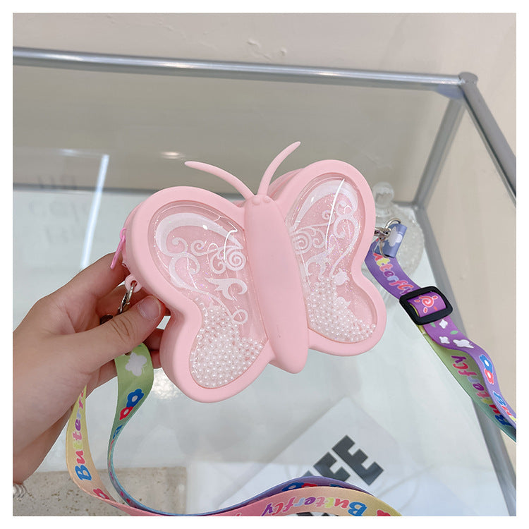 Wholesale Silicone Cute Butterfly Kids Shoulder Bag