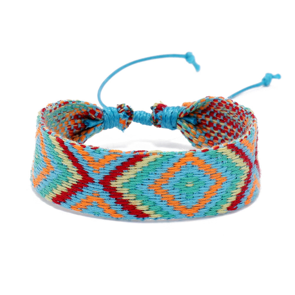 Wholesale Bohemian Vintage Argyle Cotton Bracelet