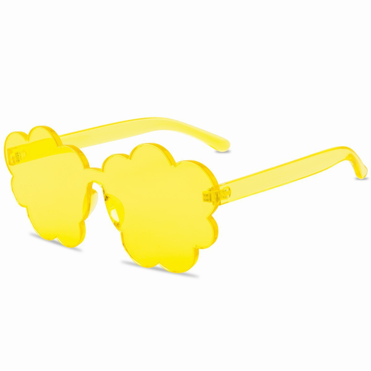 Wholesale Candy Colored Flower Frameless PC Sunglasses
