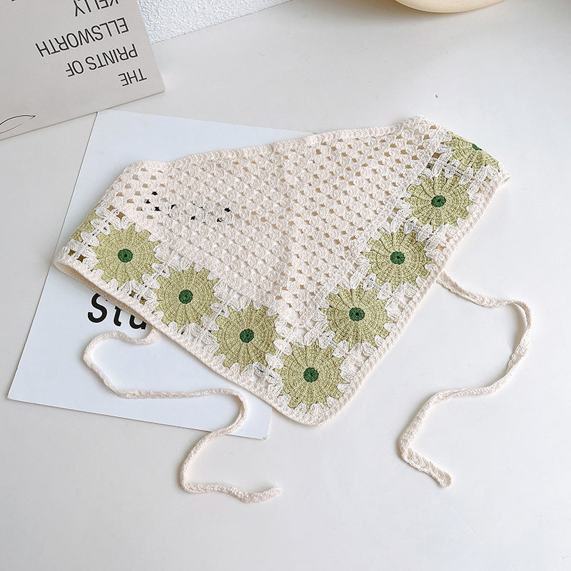 Tejido de cuerda de pelo de flor elástica fresca de ganchillo al por mayor