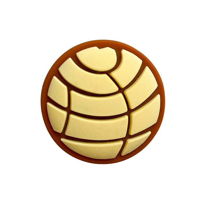 Wholesale 10pcs Cartoon Bread Silicone Focal beads