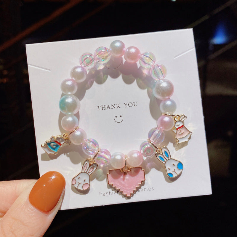 Wholesale Cartoon Gradient Pearl Beaded Bracelet