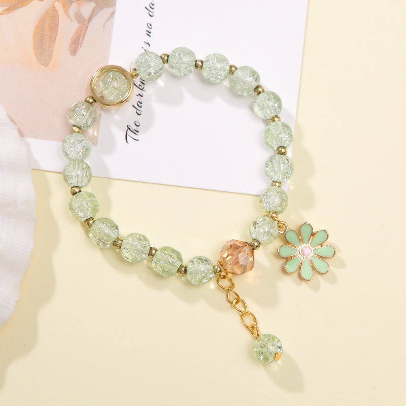 Wholesale Flower Crystal Beaded Bracelet