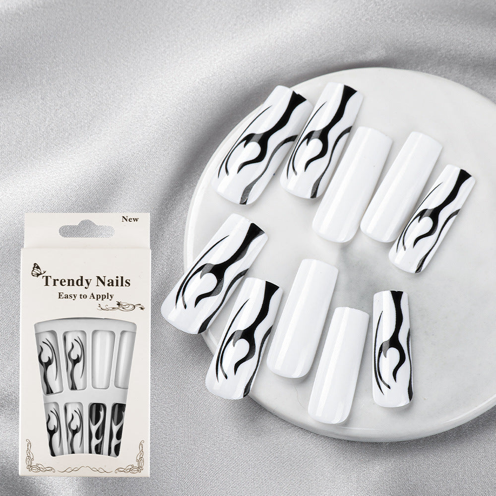 Calcomanías De Uñas De Plástico Cuadradas De Corazón De Llama al por mayor