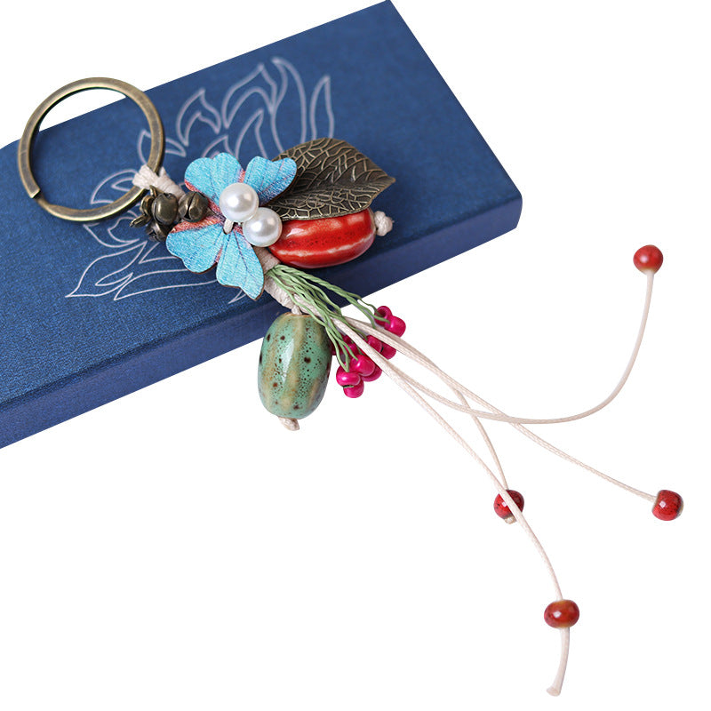 Wholesale Butterfly Ceramic Keychain