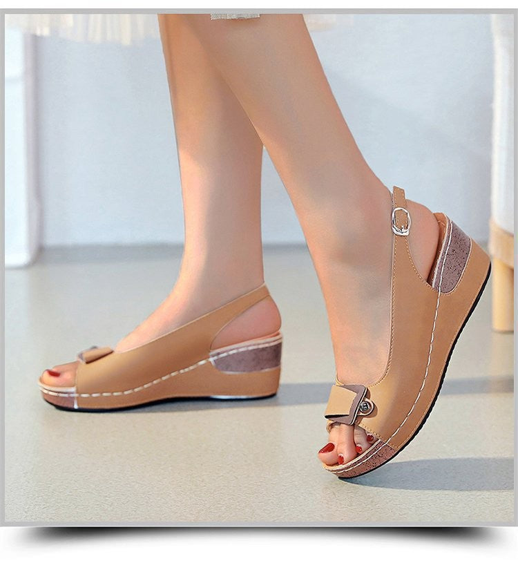 Wholesale Faux Leather Platform Sandals and Slippers