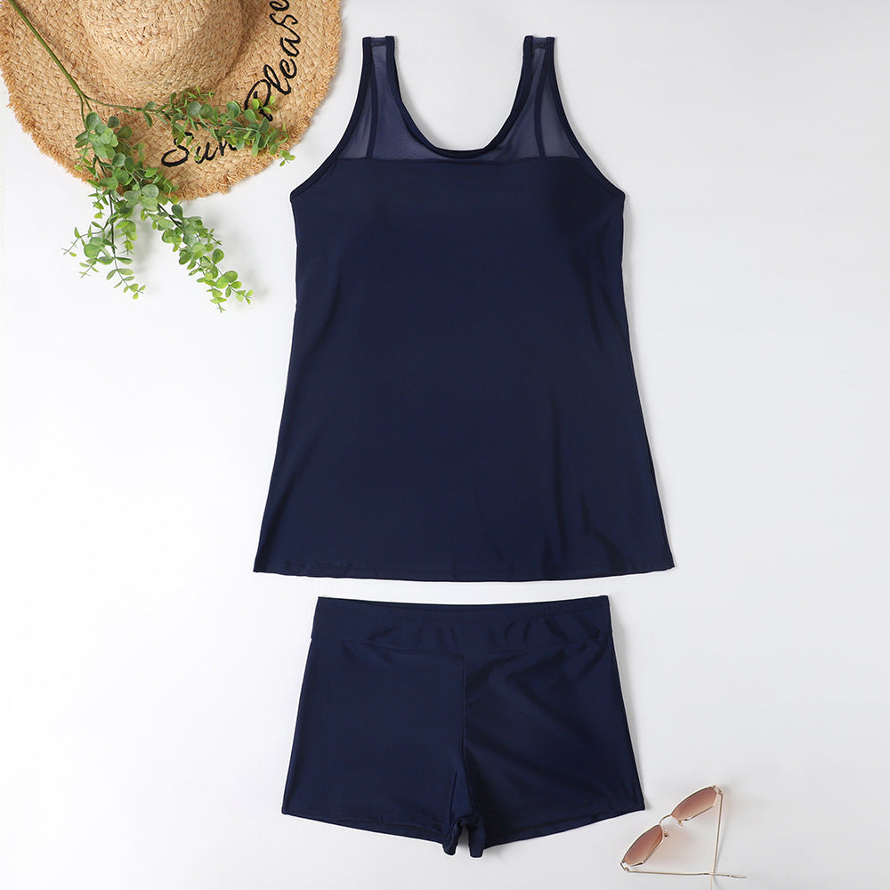 Wholesale Conservative Split Boxer Pants Polyester Swimwear