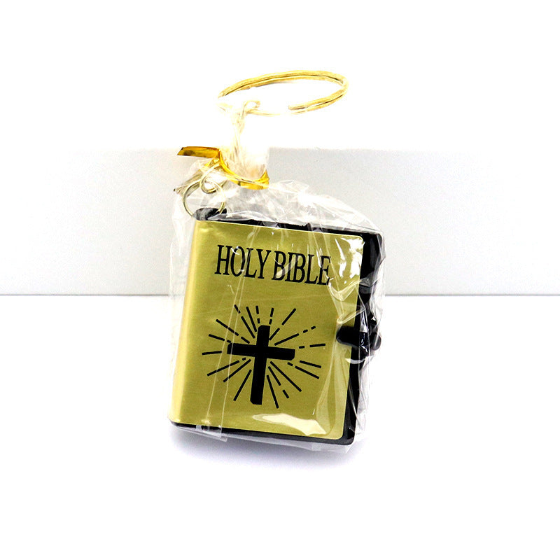 Wholesale Paper Mini Book English Cross Keychains