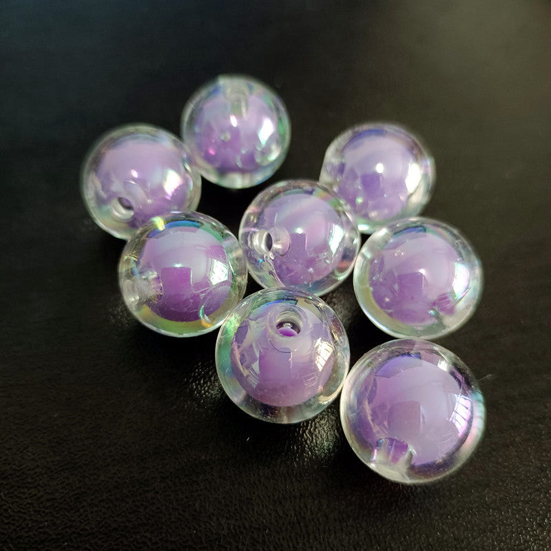 Venta al por mayor 200PCS 16MM Perlas de acrílico chapadas en color