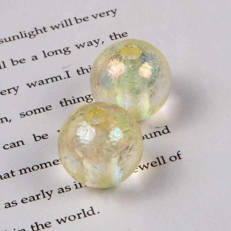 Venta al por mayor, 100 Uds., cuentas acrílicas coloridas de glaciar, 16mm