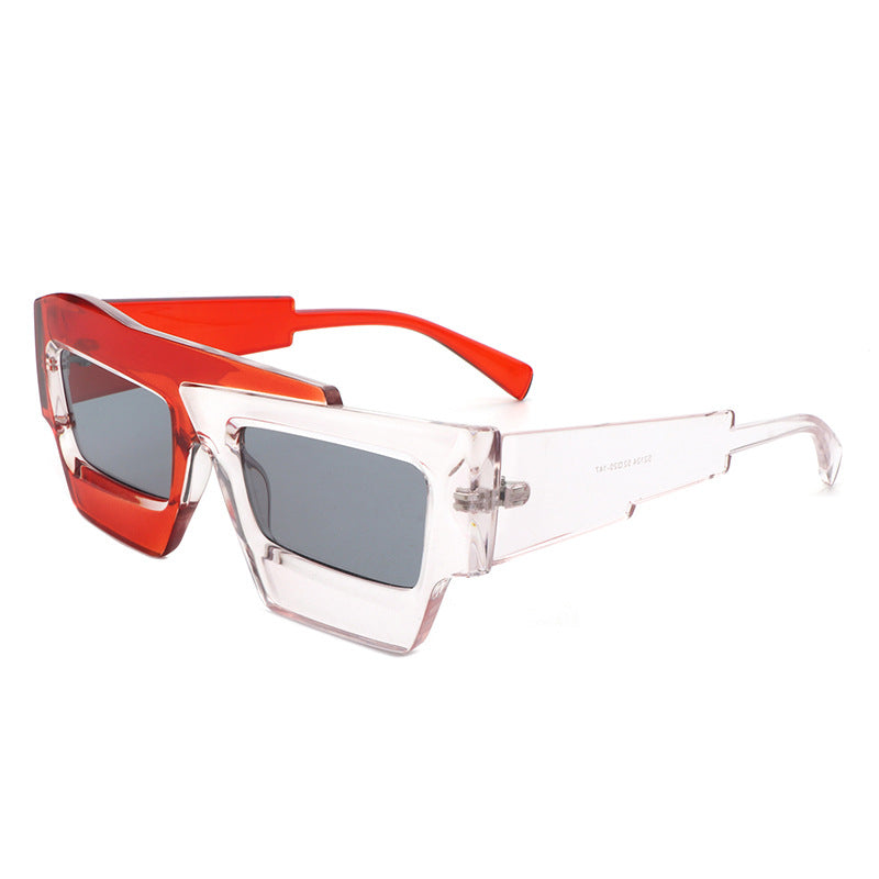 Wholesale PC Large Frame Sunshade Contrast Color Sunglasses