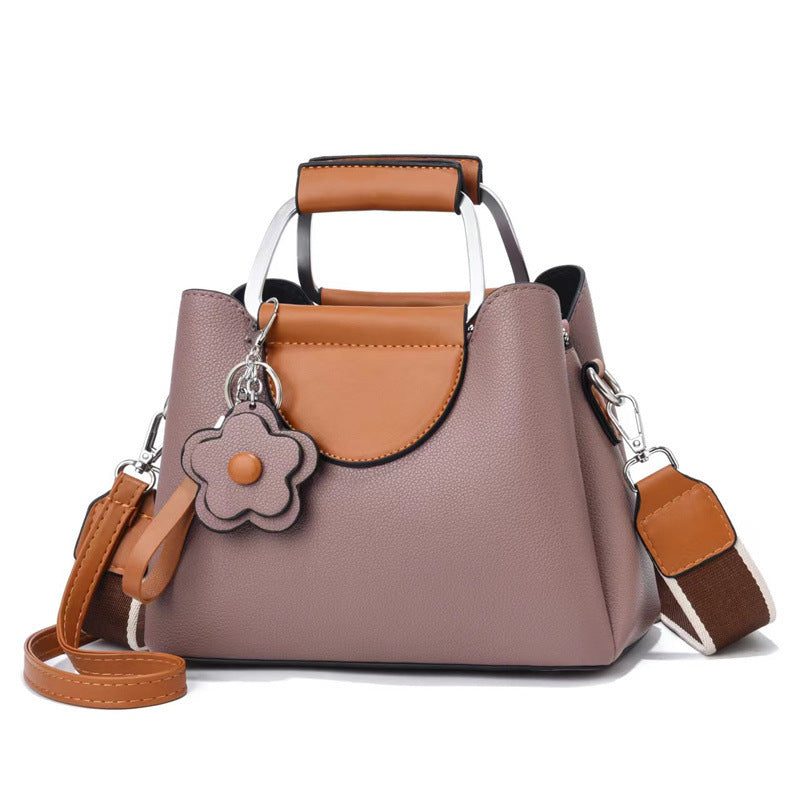 Wholesale PU Solid Color High-quality Large-capacity Shoulder Bag