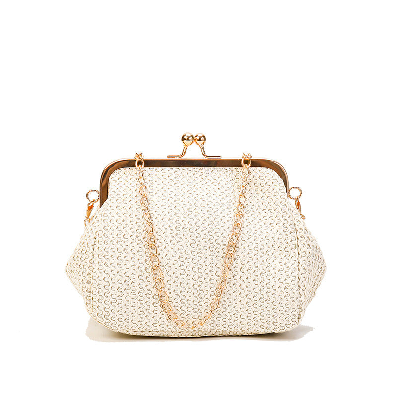 Wholesale PU Straw Seashell Shoulder Bag