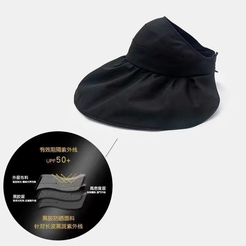 Sombrero de goma negra de poliéster al por mayor