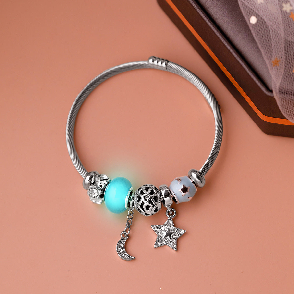 Wholesale Vintage Devil Eye Luminous stone Bracelet