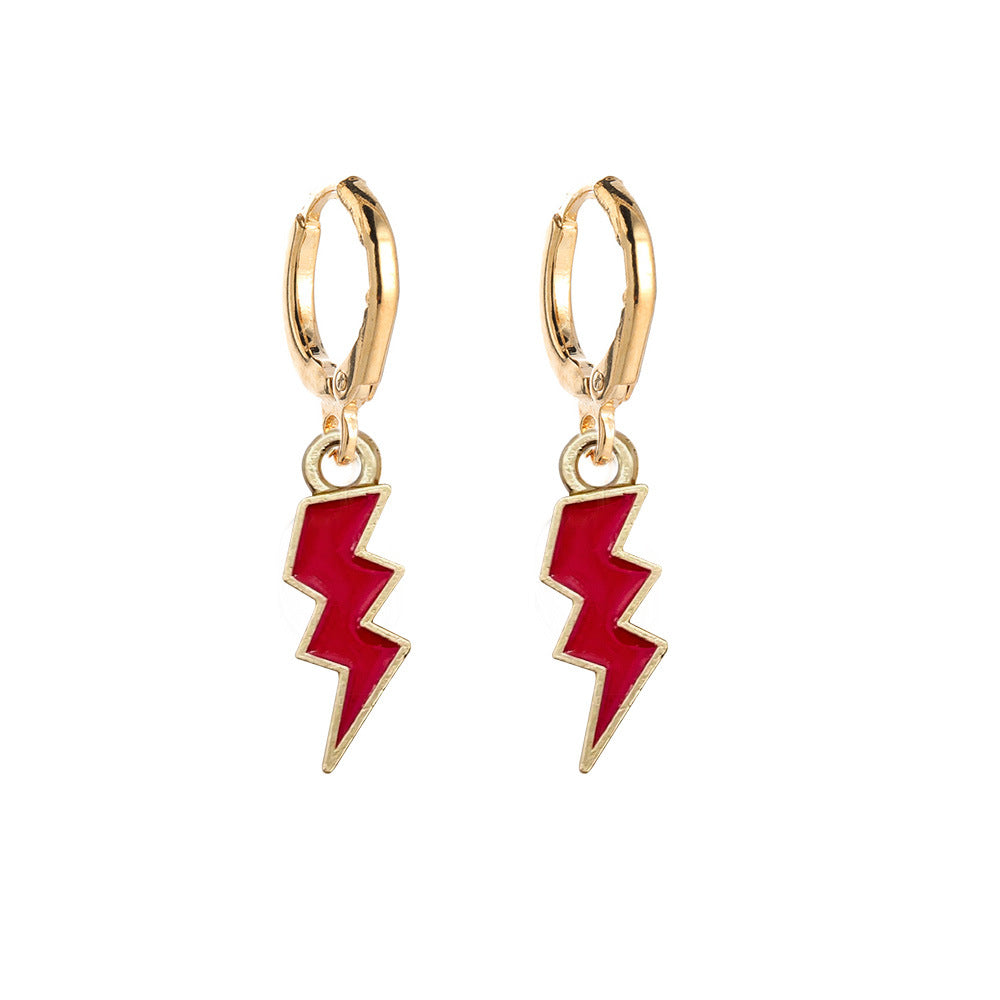 Wholesale Color Lightning Alloy Earrings